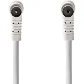 Nedis Câble coaxial IEC (coaxial) mâle IEC (coaxial) femelle Nickelé 120 dB 75 Ohms 4 fois (120 dB)