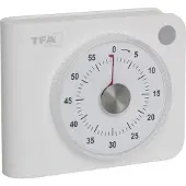 TFA-Dostmann Elektronischer Timer, Minuteur, Blanc