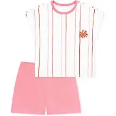 Schiesser Pyjama ' Kids Nightwear ' rose / blanc