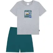 Schiesser Pyjama ' Kids Nightwear ' gris chiné / vert