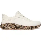 SKECHERS Baskets basses beige / brun foncé / blanc
