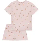 Schiesser Pyjama ' Nightwear ' bleu pastel / rose / rouge / blanc