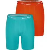 Happy Shorts Boxers turquoise / rouge orangé