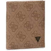 GUESS Hommes, Portefeuille, Vezzola, Textile Wallet, Small Billfold, SMVZLALEA22, Brown, For Men, Beige, Marron