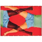 Seletti Tapis rectangulaire à ciseaux