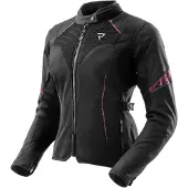 Rebelhorn Veste textile imperméable pour moto Jax, pour femmes, noire/rose, taille 4XL