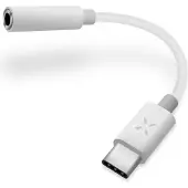 FIXED Adaptateur de casque LINK de l'USB-C au jack 3,5 mm avec puce DAC, blanc