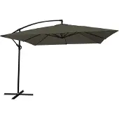 Happy Garden Parasol déporté MOLOKAI carré 2,7x2,7m gris