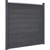 vidaXL Ensemble d'éléments de clôture Gris 872x186 cm WPC
