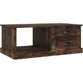 vidaXL Table basse chêne fumé 90x50x35 cm bois composite