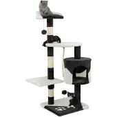 Lionto Arbre à chat, 112cm noir/blanc pour chats