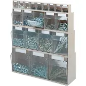 Lockweiler Magasin transparent H 242 x L 600 x P 203 mm bleu - 1500391