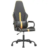 vidaXL Chaise de jeu noire et dorée en similicuir
