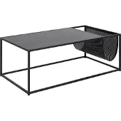 Ebuy24 Sea Table basse avec porte-journaux, noir.
