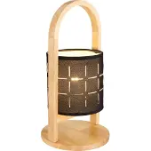 Globo Lighting Lampe de table en bois naturel, 1x E14