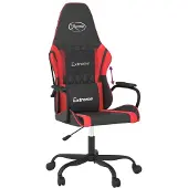 vidaXL Chaise de jeu noir et rouge similicuir