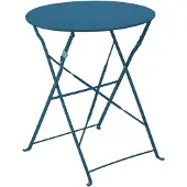 Oviala Table pliante en acier bleu pacific - Annecy