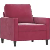 vidaXL Sessel Weinrot 60 cm Samt
