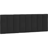 vidaXL Coussin de tête de lit "Hanko" noir 140 cm velours