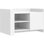 vidaXL Table basse blanche 80x50x50 cm bois composite
