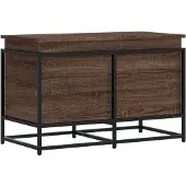 vidaXL Boîte de rangement avec couvercle imitation chêne 80x40x51,5 cm