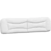 vidaXL Coussin de tête de lit "Hvar" blanc 200 cm similicuir