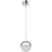 Kichler Suspension LED Moonlit, chrome poli, 20,9 W, blanc chaud, 2131 lm, métal, dimensions : 180 x 20 x 20 cm, IP20, Quintiesse