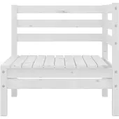 vidaXL Canapé d'angle de jardin blanc pin massif