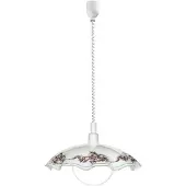 Eglo Lampe à suspension Vetro Flowerprint ondulé blanc