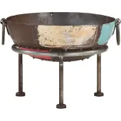 vidaXL Foyer Ø 40 cm Coloré Rustique Fer