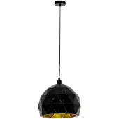 Eglo 97845 ROCCAFORTE Lampe à suspendre noire or E27