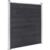vidaXL Clôture de jardin WPC 1564x186 cm Gris