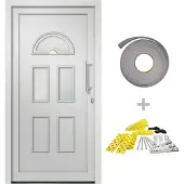 vidaXL Porte d'entrée blanche 88x208 cm