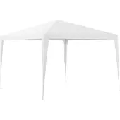 Casa.pro [] Pavillon 300x300x255cm Tente de jardin Tente de fête Tente de jardin Tente à bière Tente de fête Blanc