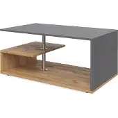 Vicco Table basse Guillermo anthracite/chêne sable 91x52.6cm, Model 30184