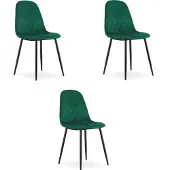 Leobert Chaise ASTI - velours vert foncé x 3