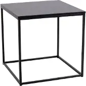 Ebuy24 Viggo Table basse d'angle noir.