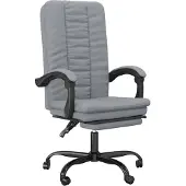 vidaXL Chaise de bureau avec fonction chaise longue tissu gris clair