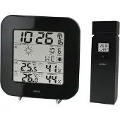 Hama Wetterstation DCF-Funkuhr Display 1Außensensor schwarz EWS-200 186310