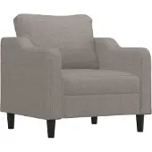 vidaXL Fauteuil taupe 60 cm Tissu