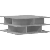 vidaXL Table basse gris béton 70x70x29 cm Bois composite