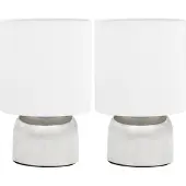 vidaXL Lampes de table 2 pcs. Capteur tactile Blanc E14