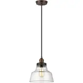 Elstead Lighting Suspension Baskin, laiton vieilli, 1xE27x60W, verre, dimensions : 209 x 25,4 x 25,4 cm, IP20, Feiss