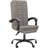 vidaXL Chaise de bureau avec fonction chaise longue Taupe Tissu