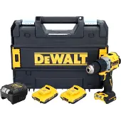 DeWalt DCD 805 D2T Perceuse-visseuse à percussion sans fil 18 V 90 Nm Brushless + 2x batterie 2,0 Ah + chargeur + TSTAK