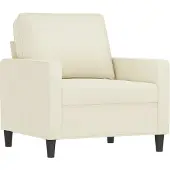 vidaXL Sessel Creme 60 cm Samt