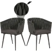 Mendler Chaise de salle à manger -N38 (lot de 2)