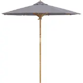 vidaXL Parasol de jardin, diamètre 217 cm x 230 cm, en bambou, forme ronde, gris foncé
