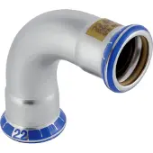 Geberit Gas-Bogen Mapress 90Grad, Edelstahl, d= 18mm