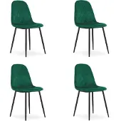 Leobert Chaise ASTI - velours vert foncé x 4